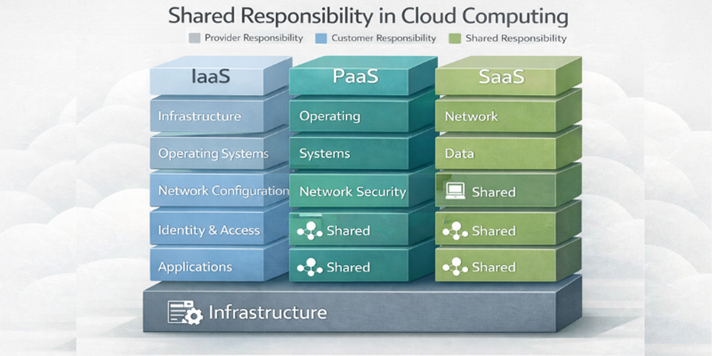 An image that represent shared responsiblity in cloud computing